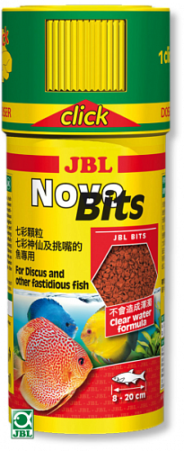 JBL NovoBits (CLICK) корм для дискусов и других привередливых тропических рыб, гранулы 250 мл