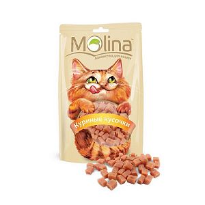 Лакомство Molina «Куриные кусочки» для кошек, 80 г
