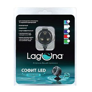 Софит Laguna погружной, 0,4 Вт, голубой, 35х35×35 мм