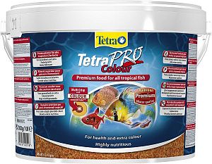 TetraPro Color Crisps специальный корм для яркого окраса всех видов аквариумных рыб, чипсы 10 л
