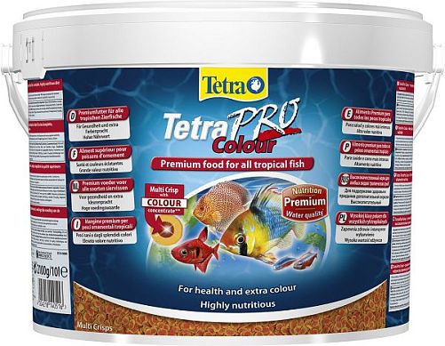 TetraPro Color Crisps специальный корм для яркого окраса всех видов аквариумных рыб, чипсы 10 л