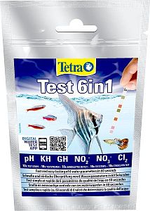 Экспресс-тест Tetratest Stripes 6в1&nbsp;для быстрой проверки качества воды, 10&nbsp;экспресс-полосок