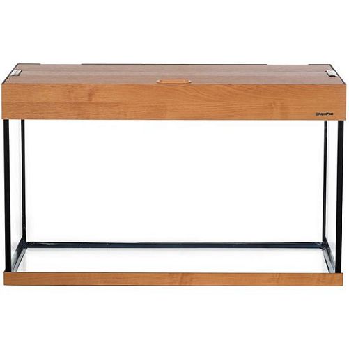 Аквариум LUX П200 прямой, с крышкой и светильником Т8 2х30 Вт, ольха, 200 л