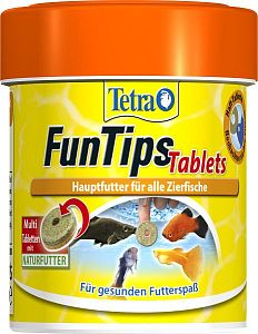 Tetra TipsTablets стабилизированный корм для аквариумных рыб, таблетки 75 шт.