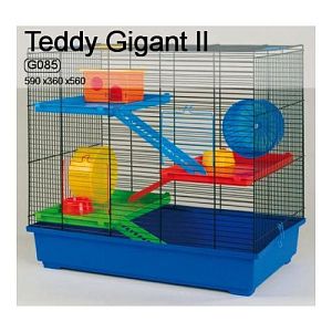 Клетка INTER ZOO TEDDY GIGANT II для грызунов, комплект, цветная, 580X380×550 мм