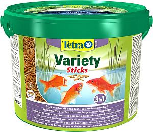 Корм Tetra Pond Variety Sticks для прудовых рыб, смесь палочки, 10 л