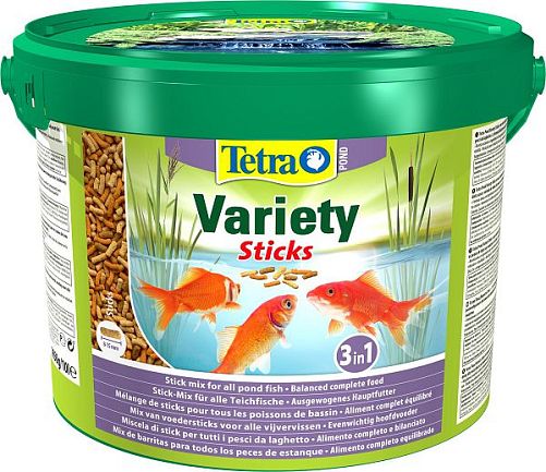 Корм Tetra Pond Variety Sticks для прудовых рыб, смесь палочки, 10 л