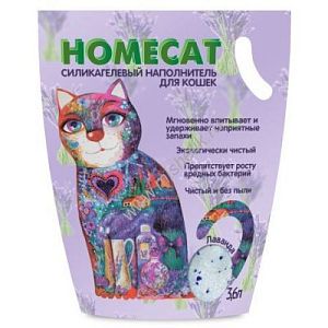 Наполнитель HOMECAT Силикагелевый для кошачьего туалета, 3,6 л  (1,8 кг)
