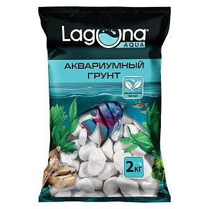 Грунт Laguna галька белая, 2 кг, 10−20 мм