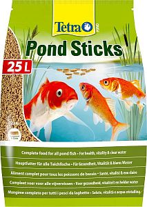 TetraPond Sticks основной корм для всех видов прудовых рыб, палочки 25 л