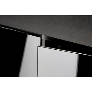 Подставка под AQUAEL Glossy 80&nbsp;прямая, дсп, 2&nbsp;дверцы из&nbsp;черного стекла, 80х35&times;73&nbsp;см