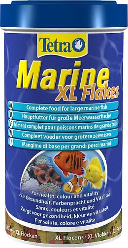 Корм TetraMarin Flakes XL для морских рыб, крупные хлопья 500 мл