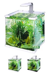 Аквариум Hailea прямоугольный, 40 л, белый 34x34×39,5 см