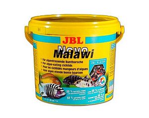 JBL NovoMalawi корм для растительноядных цихлид из озер Малави и Таньгаика, хлопья 5,5 л