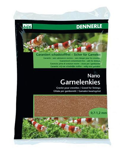 Грунт для мини-аквариумов Dennerle Nano Garnelenkies, "Sumatra brown" (коричневый), 0,7-1,2 мм, 2 кг