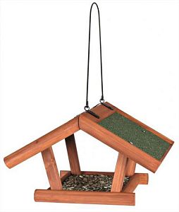 Кормушка TRIXIE для птиц подвесная, дерево, 30х18×28 см, коричневый
