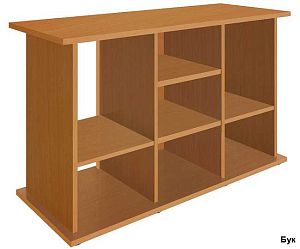 Подставка без дверок Biodesign АТОЛЛ 400 чёрная шагрень, влагостойкая плита ЛДСП 16/22 мм, 131х51×82 см