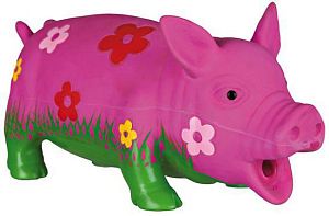 Игрушка TRIXIE «Свинья в цветочек» для собак, 20 см, латекс