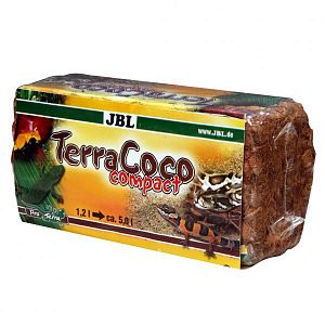 Натуральная субстрат JBL TerraCoco Compact кокосовые чипсы для террариумов, брикет 450 г