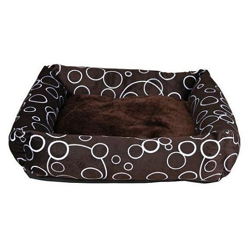 Лежак TRIXIE "Marino" для собак, 55х55 см, коричневый, бежевый, кружочки
