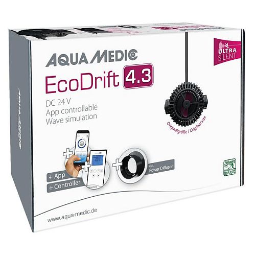 Помпа перемешивающая Aqua Medic ECODrift 4.3, 800-4000 л/ч, 3-10 Вт, с контроллером и магнитным держателем