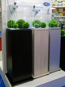 Подставка с дверкой Biodesign Q-SCAPE OPTI 50, черная шагрень, 43×43 х 98 см