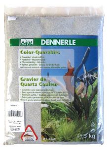 Color Quartz Gravel Dennerle грунт для аквариума светло-серый, 1−2 мм