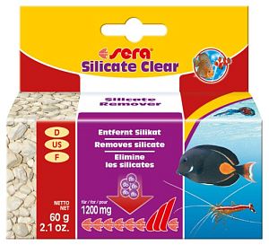 Поглотитель силикатов Sera Silicate Clear для морских аквариумов, 60 г
