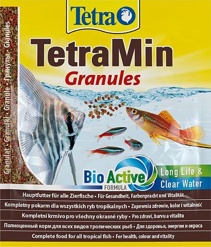 TetraMin Granules основной корм для всех видов аквариумных рыб, гранулы 15 г