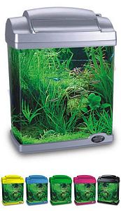 Аквариум детский Hailea акриловый, фильтрация/свет, 6,6&nbsp;л, серебряный