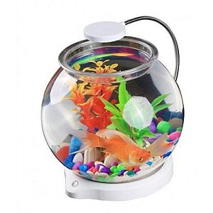 Аквариум SUNSUN акриловый с LED светильником, круглый, 3,5 л