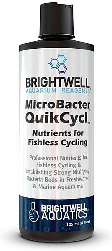 Биосредство Brightwell aquatics microbacter quikcycl для быстрого запуска морского аквариума, 125 мл
