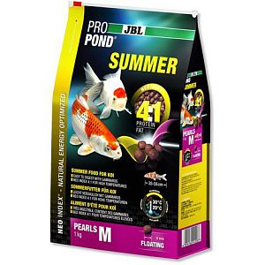 Корм JBL ProPond Summer M основной летний для средних карпов кои, гранулы 1 кг  (3 л)