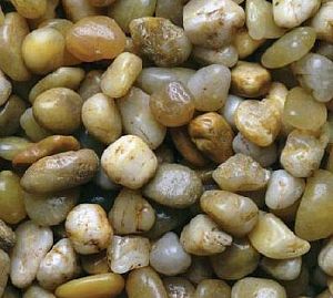 Галька шлифованная АкваГрунт для аквариума, 5−10 мм, Желтая, 1 кг