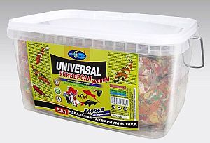 Основной корм Biodesign УНИВЕРСАЛ ЭКОНОМ для неприхотливых видов рыб, хлопья 5,8 л