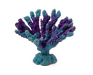 Кр-323 Коралл акабария голубой аКрил 9*5*7 см