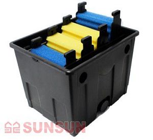 Фильтр прудовый проточный SUNSUN CBF-350 многокамерный модульный, совместим с уф-стерилизаторами CUV, 54×40,2×40 см, 8000 л/ч