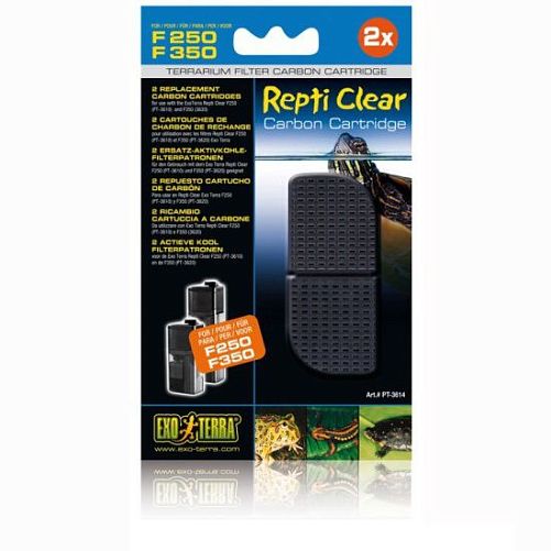 Угольный картридж Exo Terra к фильтрам Repti Clear F 250 и F 350, 2 шт.