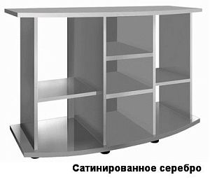 Подставка без дверок Biodesign ПАНОРАМА 280 чёрная шагрень, влагостойкая плита ЛДСП 16/22 мм, 116х51×74 см