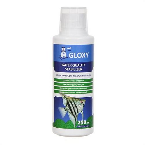 Кондиционер Gloxy Water Quality Stabilizer для подготовки воды, 250 мл на 2500 л