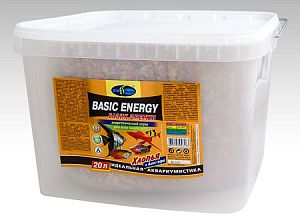 Корм Biodesign БАЗИК ЭНЕРЖИ высокопротеиновый для всех видов рыб, хлопья 20 л