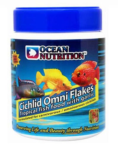 Корм Ocean Nutrition Cichlid Omni Flake для хищных цихлид, хлопья 156 г