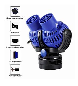 Помпа течения SunSun двойная регулируемая с&nbsp;магнитным держателем, 12&nbsp;Вт, 8000&nbsp;л/ч