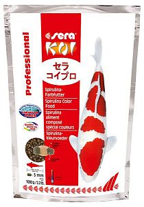 Sera KOI Prof. Spirulina Color основной корм для яркой окраски и роста рыб, 1 кг