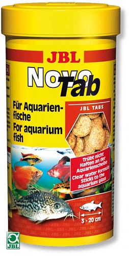 Основной корм JBL NovoTab для пресноводных аквариумных рыб, таблетки 250 мл
