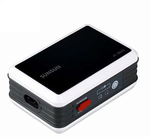 Компрессор диафрагмовый SunSun JT-203S регулируемый портативный DC5V с&nbsp;аккумулятором, 2&nbsp;Вт, 2&times;2&nbsp;л/мин