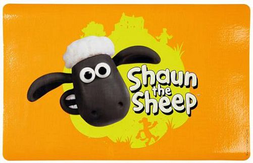 Коврик TRIXIE "Shaun the sheep" под миску, пластик, 44х28 см, оранжевый