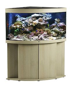Морской аквариум с тумбой STELLEX AQUA 400, угловой, 400 л, 91х91×150 см