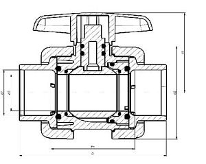 Кран шаровый VDL, 20&nbsp;мм