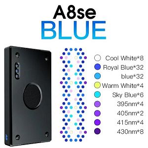Светильник светодиодный Ipai A8SE blue LED Китай для рифовых аквариумов, 215&nbsp;Вт